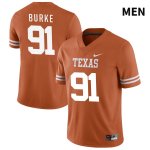 Texas Longhorns Men's #91 Ethan Burke Authentic Orange NIL 2022 College Football Jersey VQR66P3L